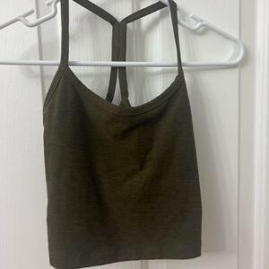 Beyond Yoga Green Fitted Backless Camisole